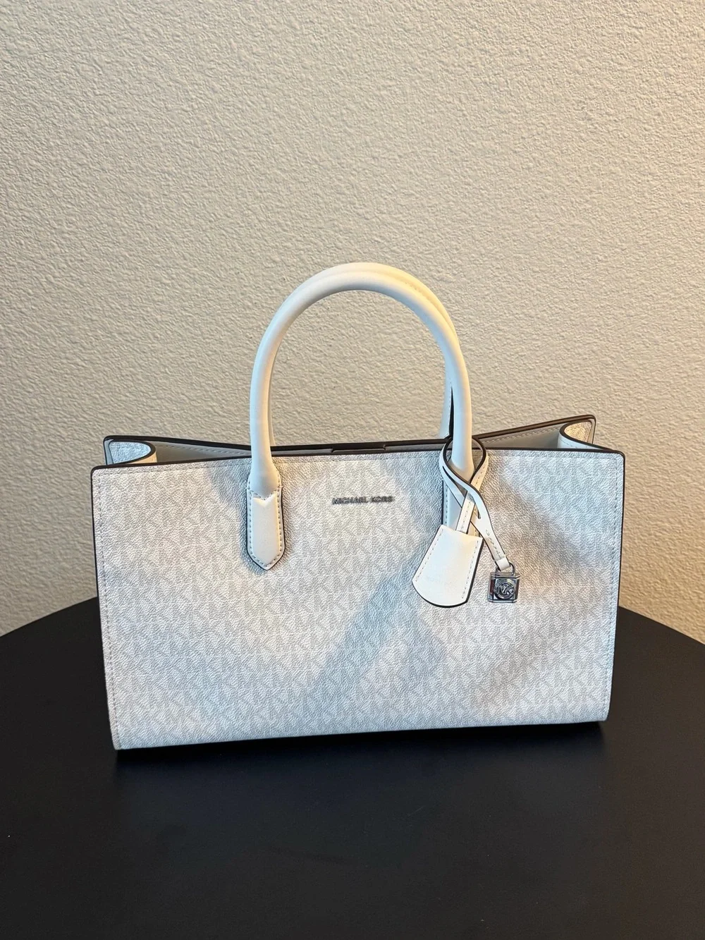 Michael Kors Cream Logo-Print Satchel